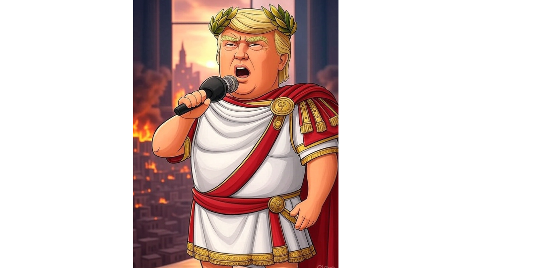 Copertina Re Trump come l'Imperatore Nerone